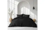 Quilt Cover Sets with Extra Standard Pillow cases - Black