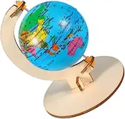 FUNNETOYU Boy Girl Earth Globe Educational Wooden Model Kit Handmade Science Craft Globe for Classroom Decor Engaging Geography Learning Tool for Boys and Girls