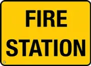 FIRE STATION SIGN -- VARIOUS SIZES SIGN & STICKER (FRS44)