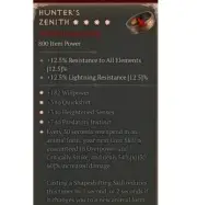 Diablo 4 Season 8 Hunter's Zenith 4GA 54% Unique Ring Item Equipment Druid Gear