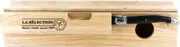 BISTROT KD3158 Laguiole Saucisson Box and Knife Wood Beige 32.7 x 10.8 x 7.7 cm