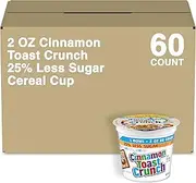 Cinnamon Toast Crunch Reduced Sugar Cup Cereal, 2 Oz (Pack of 60)