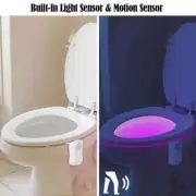 10Pcs 16 Color LED Toilet Night Light Motion Activated Sensor Bathroom Bowl Seat