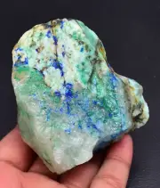 260.13 Gram Azurite Specimen DEEP Green Crystal Cluster Mineral MOROCCO