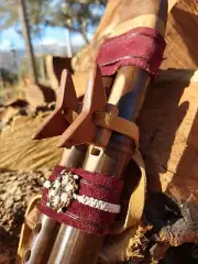 Native American Double Drone Flute in Eb 440 hz (Small Size)