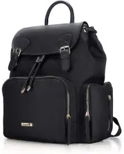 Nappy Changing Backpack, Stylish Diaper Bag with Stroller Hooks, Multi-Functiona