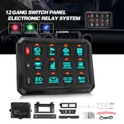 12V 24V Car 12-Gang RGB Switch Panel Led Work Light Bar Switch Box Control Set (for: Jeep)