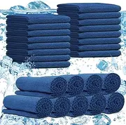 24 Pack Cooling Towels for Neck and Face (40"x12"), Bulk Cooling Towels Cooling Neck Wraps Gym Towels for Sports, Workout, Yoga, Golf, Running and Fitness(Royal Blue)