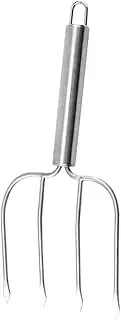 Multi Functional Stainless Steel BBQ Fork Ergonomic Handle for Easy Grilling for Camping Picnic and Outdoor Cooking for Meat Vegetables and Fruits