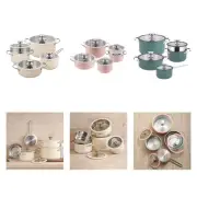 4x Household Cookware Set Cooking Set for Camping Induction Cooker Kitchen