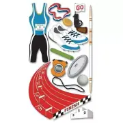 EK SUCCESS - JOLEE'S BOUTIQUE LE GRANDE DIMENSIONAL STICKER - TRACK & FIELD