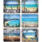 Cinnamon Coastal Verandah Cork Backed Placemats | Set of 6pcs