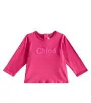 [Chloe Kids] Chloé Kids Baby logo cotton jersey top M 18 pink