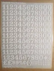 Chartpak Velvet Touch Lettering Ancient Egyptian 72pt/M2272N White Rub On Number