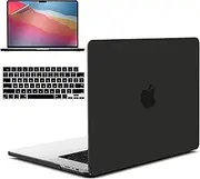Compatible with MacBook Pro 16" inch M4 M3 M2 M1 2024-2021 A3403 A3186 A2991 A2780 A2485, Slim Plastic Hard Shell Case & Keyboard Cover & HD Screen Protector - Frosted Black