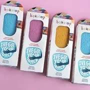 Bakslap – 2-in-1 Combo - Body Lotion Applicator (Pink) & Replacement Sponge Pads (3 Pack) - Extendable Long Handle for Self Back & Body Application – Reusable Sponges - Men & Women