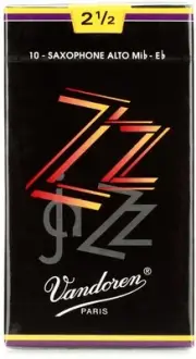 Vandoren SR4125 - ZZ Alto Saxophone Reeds - 2.5 (10-pack) (5-pack) Bundle