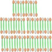 50PCS Disposable Eyeshadow Applicator Sticks Tipped Eyeshadow Brushes Double Ended Eyeshadow Sponges Applicators Makeup Tool