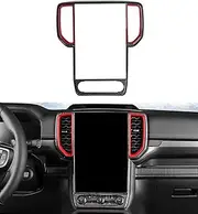 Center Console Cover Navigation Screen Panel Cover Trim Fit for 2024 Ford Ranger XLT Lariat Raptor, Dashboard Frame GPS Screen Trim Center Console Display Cover Air Vent Cover (for 12 Inch Screen)