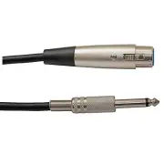25ft XLR 3-Pin Female to 1/4" Mono Plug Shielded cord Microphone Mic Audio Cable