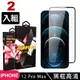 IPhone12PROMAX 高品質9D玻璃鋼化膜黑邊透明保護貼(2入組-12PROMAX保護貼12PROMAX鋼化膜)