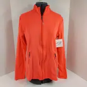 MSP Miraclesuit Womens L Full Zip Activewear Jacket Neon Red High Visibility New