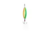 Clam Outdoors Leech Flutter Spoon Glow Firetiger 1/16 oz #12 Treble Hook