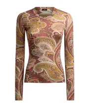 WOOL-BLEND PAISLEY TOP S,XL,L,M color