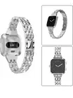 Compatible with Fitbit Versa Strap/Fitbit Versa 2 Strap, Slim Bling Metal+tools