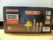 NEW KOWOOD 24 PIECE CARBIDE ROUTER BIT SET WOOD 1/4" SHANK FREE PRIORITY S&H