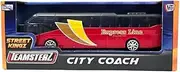 Celino® City Coach Airport Bus DieCast Toy Model Vehicles Kids Children Toys Freewheeling (Red)