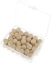 Eigell 60 Pcs Round Wooden Push Pins and Thumb Tacks