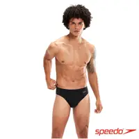 在飛比找PChome24h購物優惠-SPEEDO 男 運動三角泳褲 Splice 黑/灰