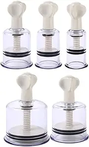 5 Cups Kit Vacuum Suction Cupping Cup Massage Vacuum Cans Plastic Suction Body Massage Cups for Pain Relief
