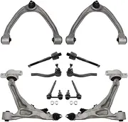 Front Steering & Suspension Kit Control Arm with Ball Joint Sway Bar Stabilizer Link Tie Rod Compatible with 2008-2010 INFINITI G37 2009-2020 Nissan 370Z