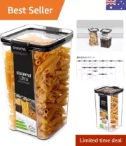 Ultra Tritan Airtight Pantry Storage Container | 1.3 Litre Square Food Storag...