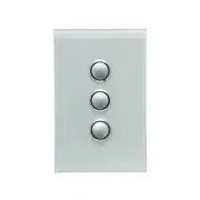 Clipsal Saturn Series Switch 3 Push Button 4000 Series Including Saturn Horizontal Ocean Mist - 4063PB-OM