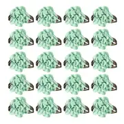 20Pcs 1" Ribbon Flowers Bows Mini Satin Roses Flowers Lake Blue
