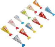 GETAJGHSD 36pcs Cake Hat Decoration Birthday Party Hat Cupcake Toppers for Shower Mini Dessert Toppers Ice Cream Hats for Adults Shower Cake Supplies Paper Cone Cups Birthday Cake Picks