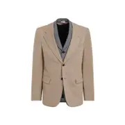 [Comme Des Garcons Homme Plus] Comme Des Garcons Homme Plus-Gray And Beige Layered Wool Jacket-Uomo M STAND