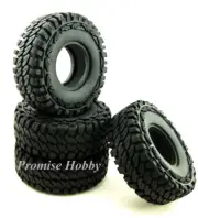 4PCS 110mm Rubber Tire for 1.9 Wheel Rim 1/10 Axial SCX10 RC4WD RC Crawler Car