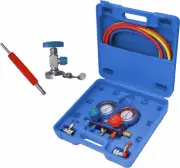R134A/R22/R12/R1 Air Conditioning A/C Refrigeration Manifold Gauges W/ 60" Hoses