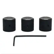 3pcs Set Electric Guitar Volume Tone Control Dome Knobs Metal Potentiometer Caps