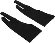 BRIGHTFUFU 3pcs Two Finger Drawing Gloves Anti-fouling Sketch Gloves for Artists Lightweight Portable Design for Digital and Traditional Painting for Graphic Tablets Monitors