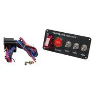 12V LED Toggle Ignition Switch Panel Engine Start Push Button Set for Racing Car (for: Subaru)