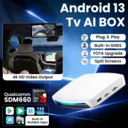 UHD TV Box Android 13.0 8-Core Wireless CarPlay & Android Auto Adapter