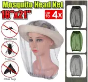 Mosquito Fly Head Net Bee Outdoor Fishing Insect Mesh Hat Mozzie Protector AU