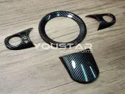 USA STOCK SET X4 CARBON LOOK MULTI+R/T STEERING WHEEL TRIMS for MINI R50 R52 R53 (for: Mini)