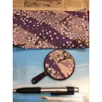 SANKOSEN参古織化妝包+手鏡套組 和風繪 櫻花🌸紫色夢幻 日本製