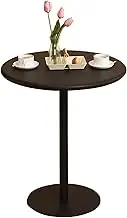 Round Outdoor Bar Table,Patio Bistro Table High Top Pub Table Kitchen Dining Breakfast Coffee Tables with Metal Base for Living Room Bedroom Balcony